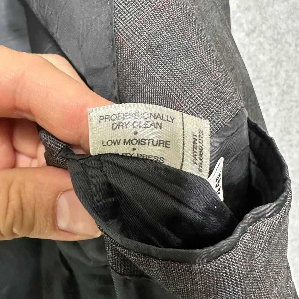 Hart Schaffner Marx Gold Trumpeter Grey Glen Plaid Wool Blazer Sport Coat 44R